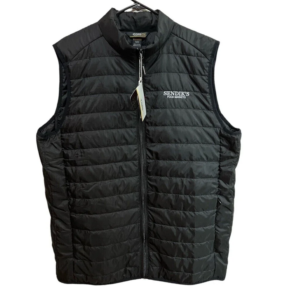 Core‎ 365 Men's Black Prevail Packable Puffer Sendik’s Food Markets Logo  Vest